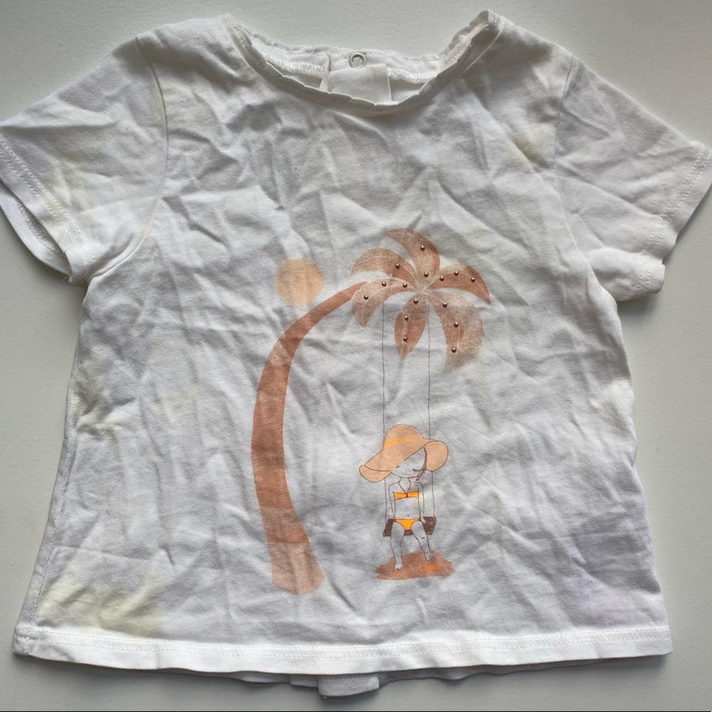 Authentic CHLOE Baby Girls Tshirt - Size 6 Months